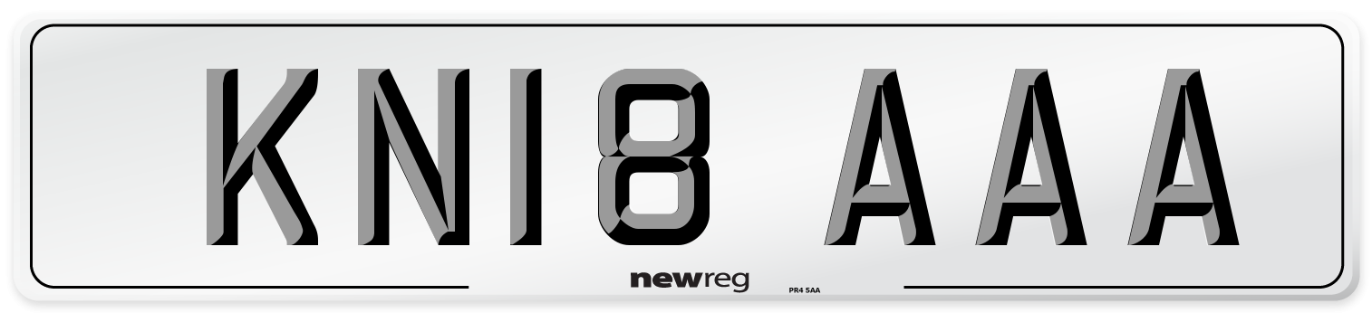 KN18 AAA Number Plate from New Reg